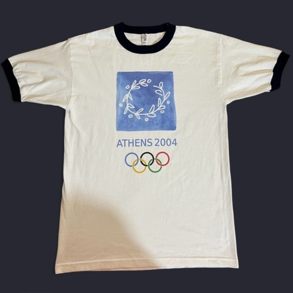 Y2K 2000s Olympics Athens 100% Cotton Crewneck Tee